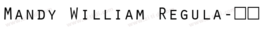 Mandy William Regula字体转换